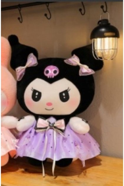 Büyük Boy Kuromi Sanrio Peluş Oyuncak 60 Cm Mor Renk Sevimli Yumuşacık Uyku Arkadaşı