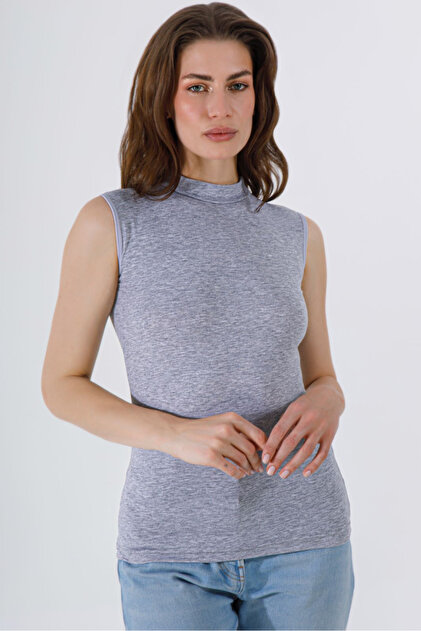 Women's Zero Sleeve Fishing Collar T-Shirt with Badi̇ Lycra
