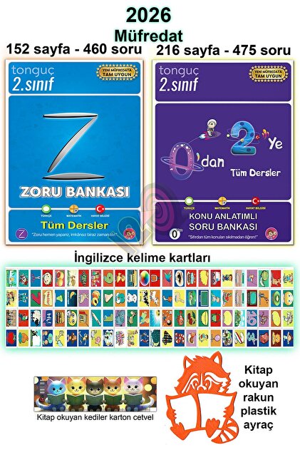 Tonguç Yayınları 2. Sınıf Zoru Soru Bankası 0'dan 2'ye Tüm Dersler