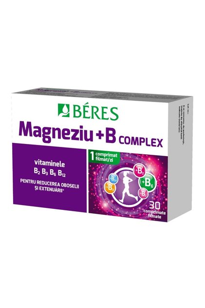 Magneziu + B complex, 30 comprimate filmate, Beres