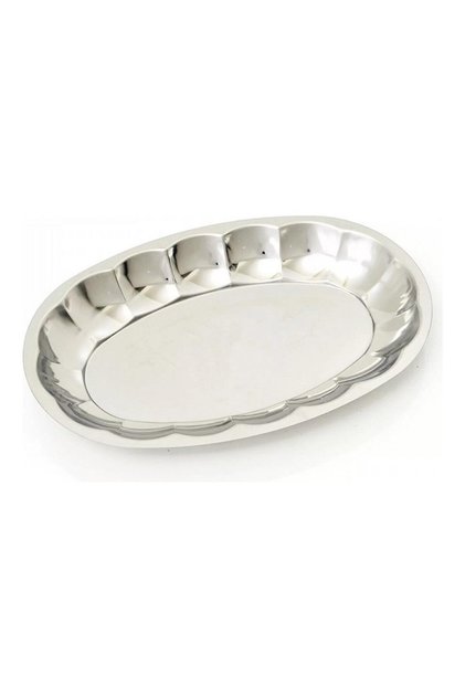 430 Kalite Paslanmaz Çelik Kayık Tabak 21x14 cm – Derinlik 2,5 cm