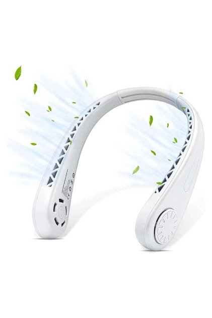 Hanging White Neck Fan Mini Cooling Air Cooler USB Fan