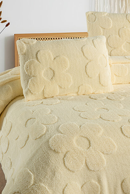 Fleura Floral Pattern Single Blanket Soft Wellsoft Bedspread 160X230 1 Piece Pillowcase