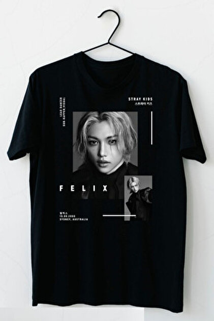 barsdepo Straykids Karma Baskılı Tişört, Oversize Unisex Beyaz