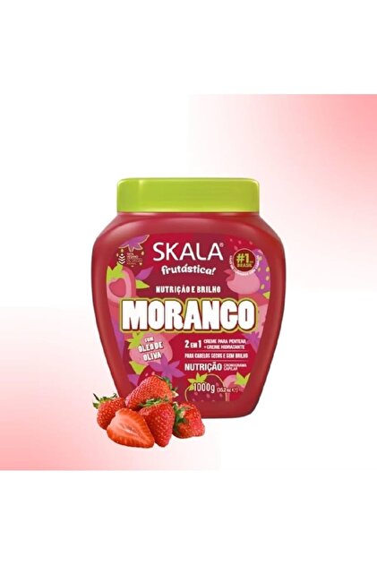Masca pentru par cret 2-in-1 cu extract de capsuni, Skala, 1kg