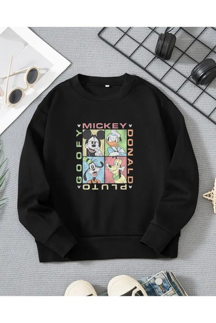 Children's Mickey Mouse Printed Long Sleeve T-Shirt