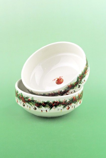 Christmas Eve Two Porcelain Bowls