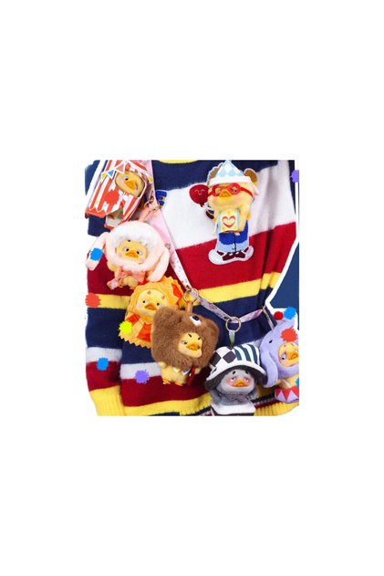 Crazy Circus Duck Plush Keychain – Blind Box, 12cm, Random 1 Piece, Age 15+