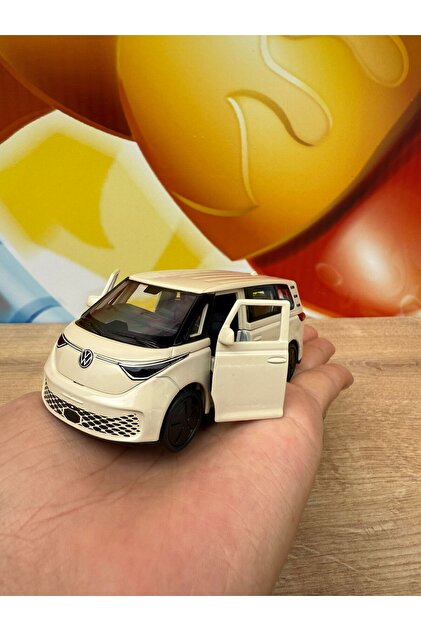 ミニカー BUBY art.1005 VOLKSWAGEN scntoys Welly Volkswagen ID.BUZZ Krem Diecast Metal Araba Oyuncak