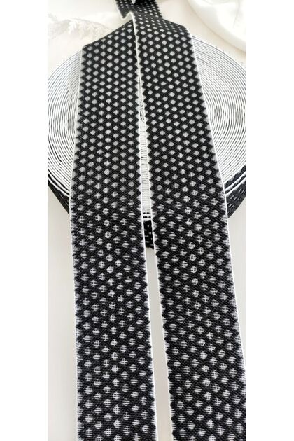 Special Black Cross Patterned Rubber Strip 6 cm