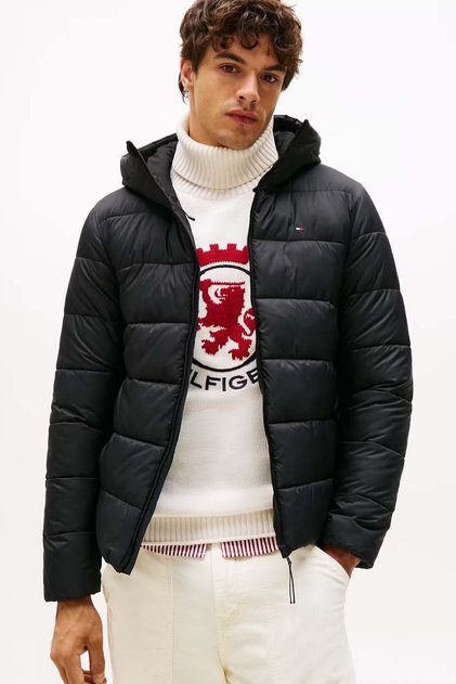 Erkek Mid Weight Kapüşonlu Jacket Mont - Siyah