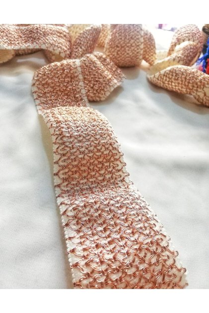 Copper Bronze Elastic Knitted Strip