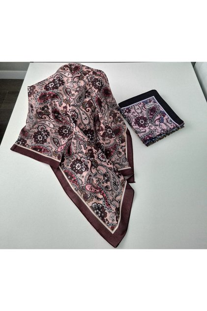 Ahenk Scarf (Italian Stitch) - Burgundy