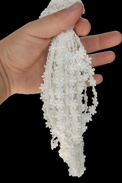 küçük papatya parlak güpür dantel 8 metre