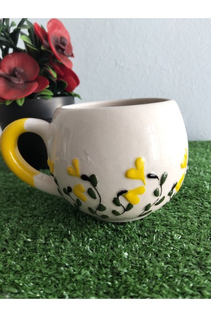 Coffee Cup'Yellow Ivy'