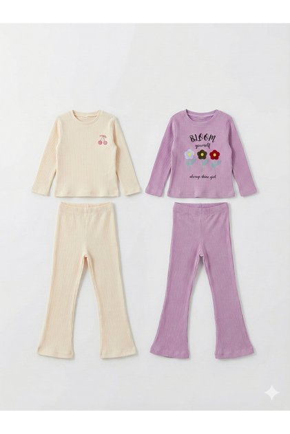 Set de 4 piese brodate pentru fetiță și copil
