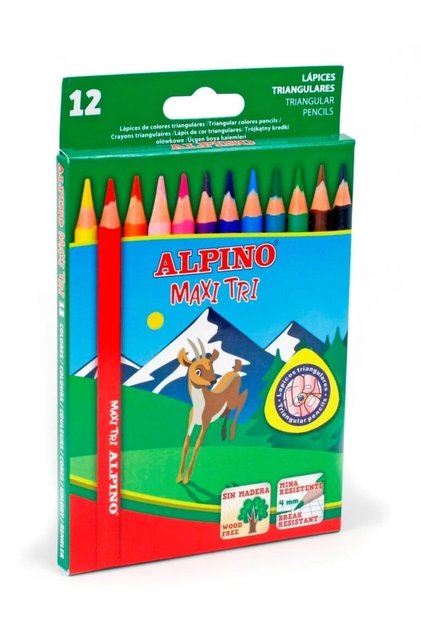 Supertrend Maxi Tri Üçgen Jumbo Kalın Kuru Boya 12 Renk