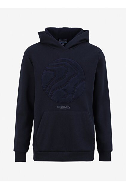 Discovery Expedition Lacivert Erkek Kapüşon Yaka Relaxed Fit
