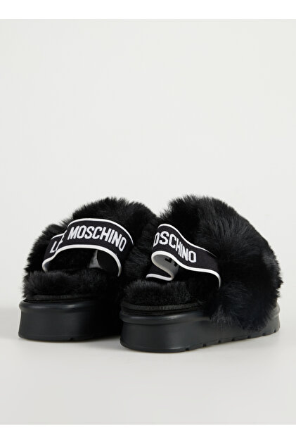 Love Moschino Siyah Kadın Kürklü Terlik JA10513H1L - Fiyatı, Yorumları