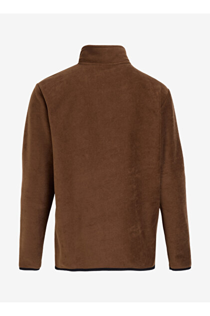 Discovery Expedition Düz Kahve Erkek Polar Sweatshırt D4WM-SWT3994