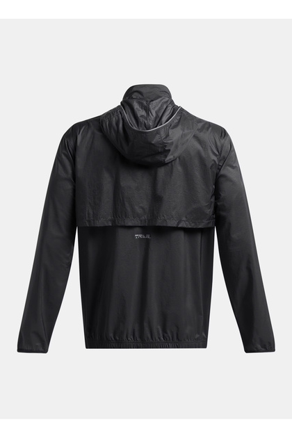 Under Armour 1383243-016 UA TRAIL RUN JACKET Gri Kapüşonlu Normal