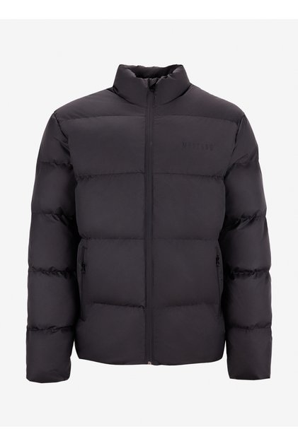 Siyah Erkek Dik Yaka Normal Kalıp Puffer Mont M4WM-MNT 1804
