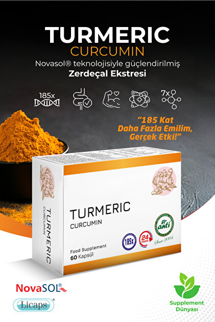 anti Turmerıc Extract (ZERDEÇAL EKSTRESİ) Licaps Novasol 60 Kapsül