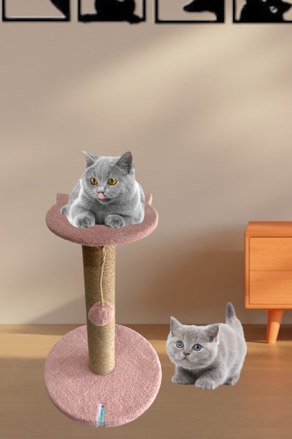 Powder Pink Stepped Cat Scratching Board Powder Pink