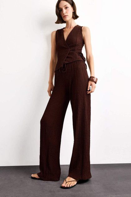Relax Fit Normal Waist Straight Leg Wrinkle Pants G1341Ax25Sm