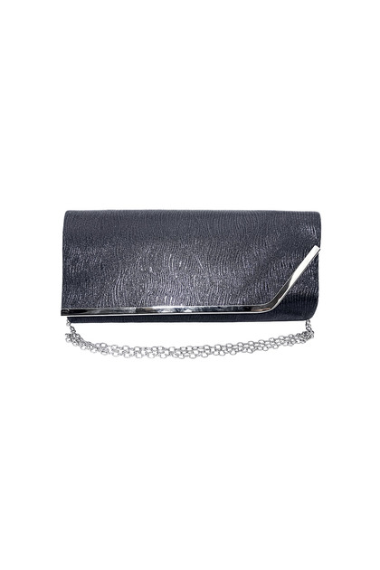 Geanta dama tip plic de seara ocazii si petreceri Negru relief 26 x 12 cm 25019