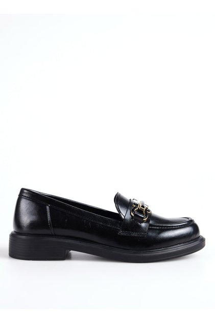 Rugan Siyah Kadın Loafer FALLON