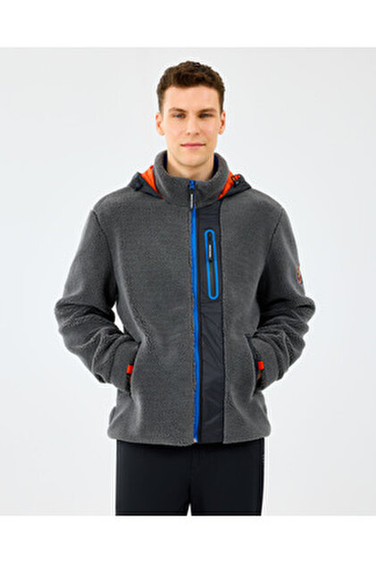 Skechers M Outdoor Fleece Reversible Full Zip Sherpa Erkek Gri