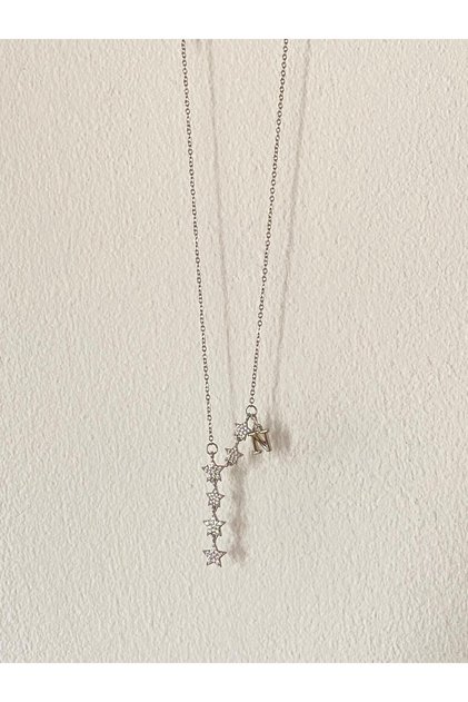 Shooting Star N Letter Steel Necklace