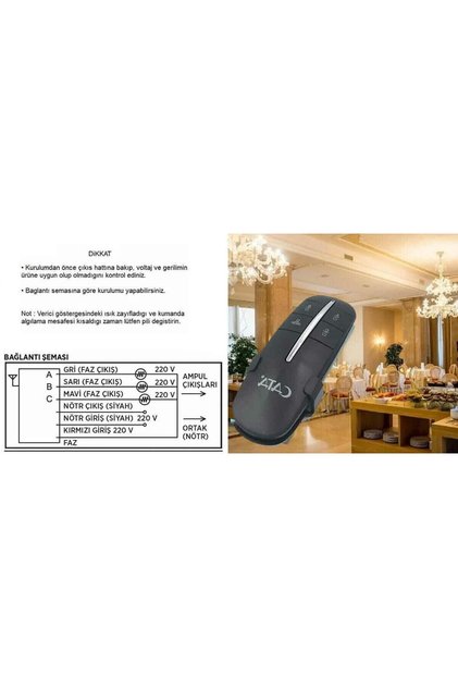 Ct 9115 3x1000 3lü Aydınlatma Işık Kumandası Üçlü