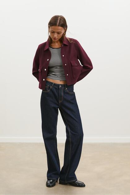 Stradivarius Soft short jacket- Trendyol