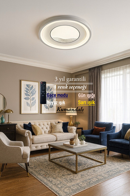 Lucent Modern Plafonyer Avize Dalga Desenli Yuvarlak Tavana Sıfır