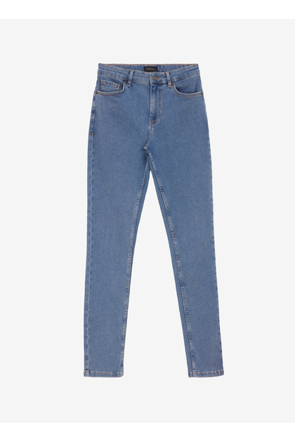 Normal Bel Dar Paça Skinny Fit Mavi Erkek Denim Pantolon F4WM-PNT 2806