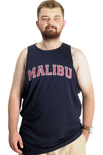 Mode XL Large Size Men's T-shirt Sleeveless Malibu 22129 Navy