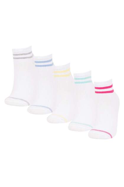 Women's Comfortable Elastic 5-Piece Cotton Booties Socks D4837Axns