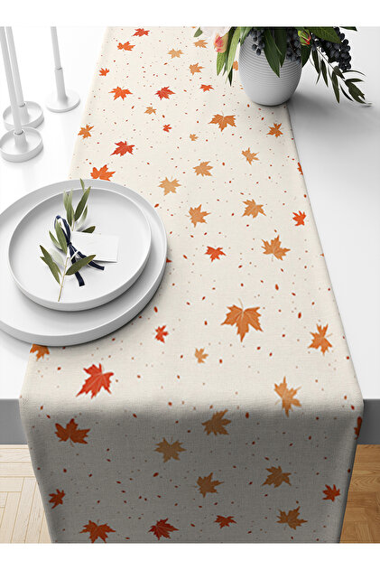 Sonbahar Serisi 140x40 Cm Dijital Baskılı Runner (Halloween Autumn)