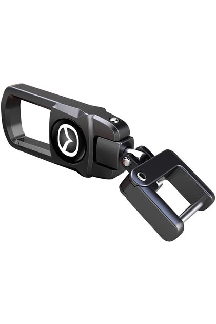Breloc auto metalic, Mazda, design premium, aluminiu, negru