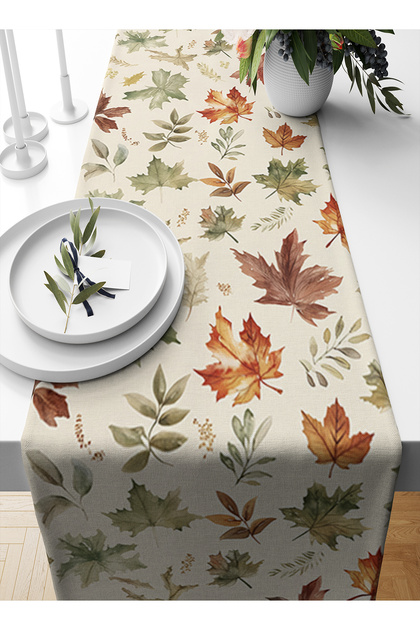Sonbahar Serisi 140x40 Cm Dijital Baskılı Runner (Halloween Autumn)