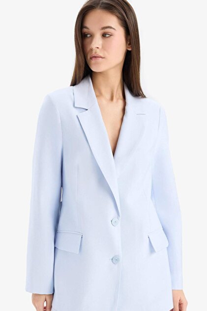 Defacto Afra x Loose Fit Kruvaze Yaka Düğmeli Blazer Ceket