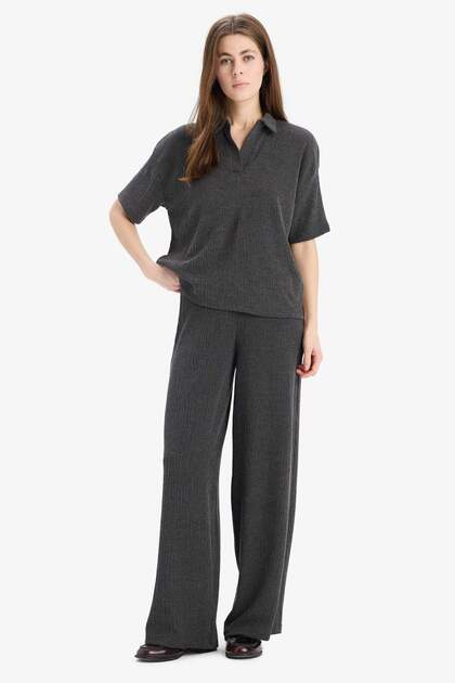Wide Leg Wide Leg Wrinkled Pants E3232Ax25Sp