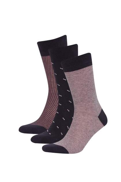 Men's Seamless 3-Piece Combed Cotton Premium Long Socks E7858Axns
