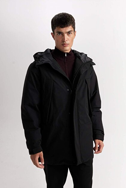 Defacto Regular Fit Kapüşonlu Fermuarlı Cepli Mont D5969AX24CW