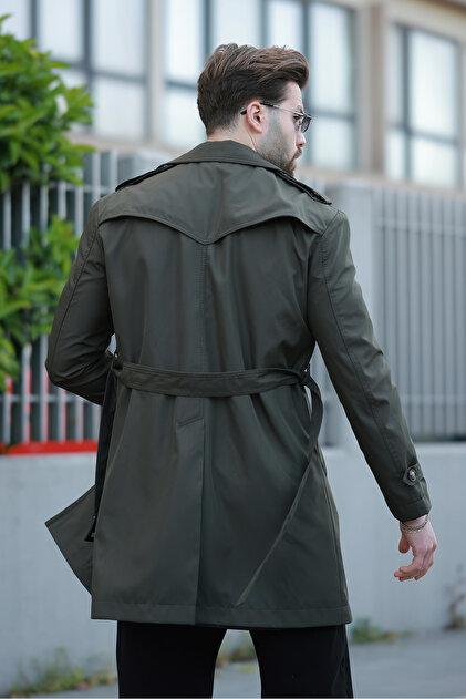 BASEL.CO Men's Premium Epaulet Trench Coat- Trendyol