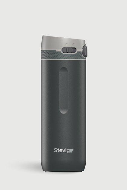4 Action Trigger-Control Steel Thermos 500 ml Pirate Black St-233