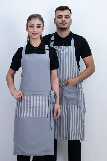 Double-Sided Adjustable Buttoned Back Lace Apron