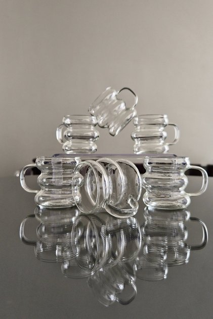 Strip Coffee Side Cup with Handle 6 Pieces Mini Strip Cup with Handle Pinterest Coffee Side Presentation Cup
